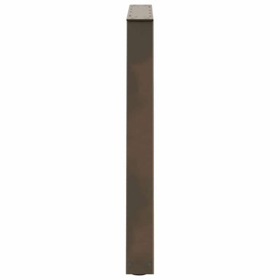 Ruokapöydän jalat V-muoto 3 kpl Luonnonteräs 70x(72-73,3) cm