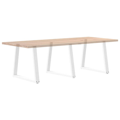 Ruokapöydän jalat V-muotoinen 3 kpl Valkoinen 80x(72-73,3) cm