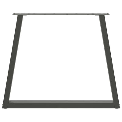 Ruokapöydän jalat V-muotoinen 3 kpl Antrasiitti 80x(72-73,3) cm
