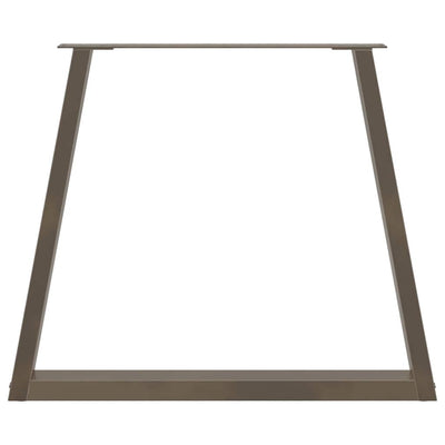 Ruokapöydän jalat V-muoto 3 kpl Luonnonteräs 80x(72-73,3) cm