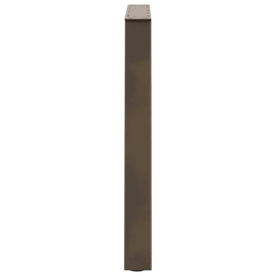 Ruokapöydän jalat V-muoto 3 kpl Luonnonteräs 80x(72-73,3) cm