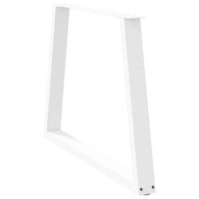 Ruokapöydän jalat V-muotoinen 3 kpl Valkoinen 90x(72-73,3) cm