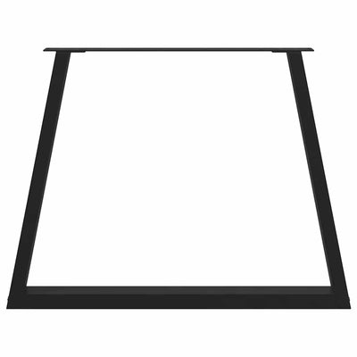 Ruokapöydän jalat V-muoto 3 kpl Musta 100x(72-73,3) cm Teräs