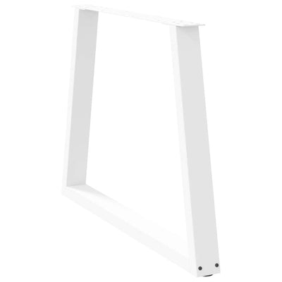 Ruokapöydän jalat V-muoto 3 kpl Valkoinen 100x(72-73,3) cm