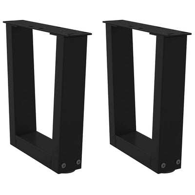 Sohvapöydän jalat V-muoto 2 kpl Musta 30x(30-31,3) cm Teräs