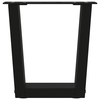 Sohvapöydän jalat V-muoto 2 kpl Musta 30x(30-31,3) cm Teräs