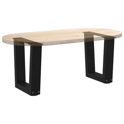 Sohvapöydän jalat V-muoto 2 kpl Musta 30x(30-31,3) cm Teräs