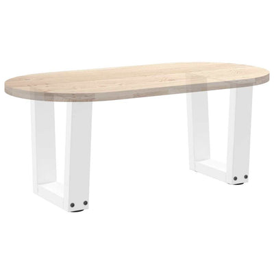 Ruokapöydän jalat V-muoto 2 kpl Valkoinen 30x(30-31,3) cm Teräs