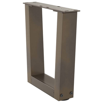 Ruokapöydän jalat V-muoto 2 kpl Luonnonteräs 30x(30-31,3) cm
