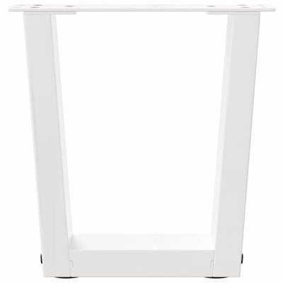Ruokapöydän jalat V-muoto 2 kpl Valkoinen 40x(30-31,3) cm Teräs