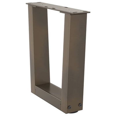 Luonnonteräs ruokapöydän jalat v-muoto Crusita 40x(30-31,3)cm (2 kpl)