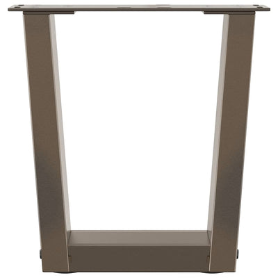 Ruokapöydän jalat V-muoto 2 kpl Luonnonteräs 40x(30-31,3) cm