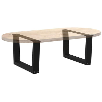Ruokapöydän jalat V-muoto 2 kpl Musta 50x(30-31,3) cm Teräs