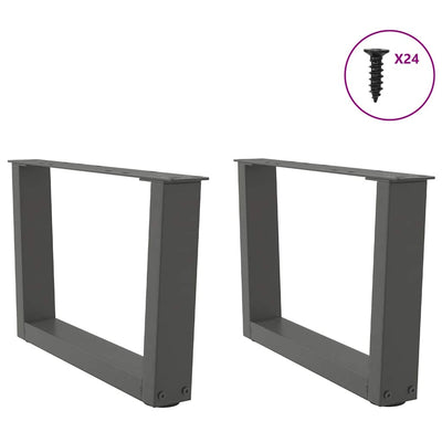 Antrasiitti ruokapöydän jalat v-muoto Crusita 50x(30-31,3)cm (2 kpl)