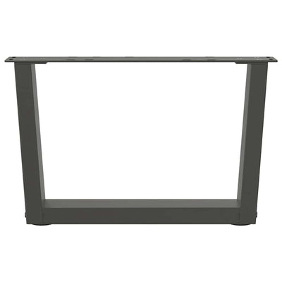 Ruokapöydän jalat V-muoto 2 kpl Antrasiitti 50x(30-31,3) cm