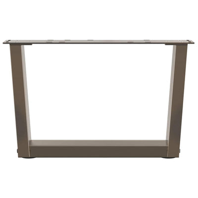 Luonnonteräs ruokapöydän jalat v-muoto Crusita 50x(30-31,3)cm (2 kpl)