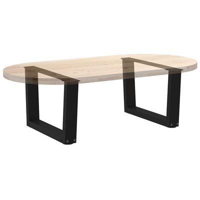Ruokapöydän jalat V-muoto 2 kpl Musta 60x(30-31,3) cm Teräs