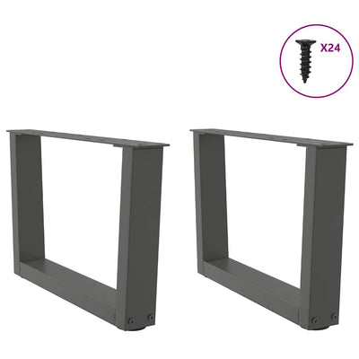 Antrasiitti ruokapöydän jalat v-muoto Crusita 60x(30-31,3)cm (2 kpl)