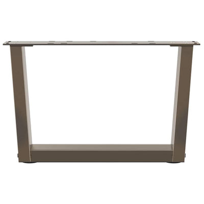 Luonnonteräs ruokapöydän jalat v-muoto Crusita 60x(30-31,3)cm (2 kpl)