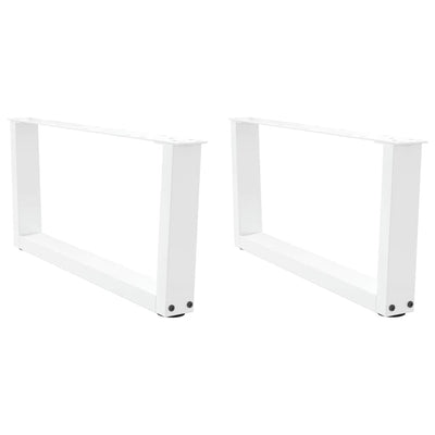 Ruokapöydän jalat V-muotoinen 2 kpl Valkoinen 70x(30-31,3) cm