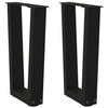 Musta ruokapöydän jalat v-muoto Crusita 28x(42-43,3)cm (2 kpl teräs)