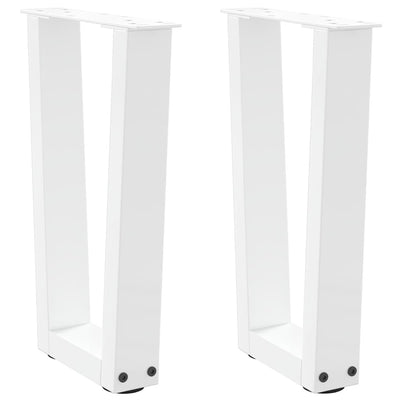Valkoinen ruokapöydän jalat v-muoto Crusita 28x(42-43,3)cm (2 kpl teräs)