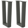 Antrasiitti ruokapöydän jalat v-muoto Crusita 28x(42-43,3)cm (2 kpl)