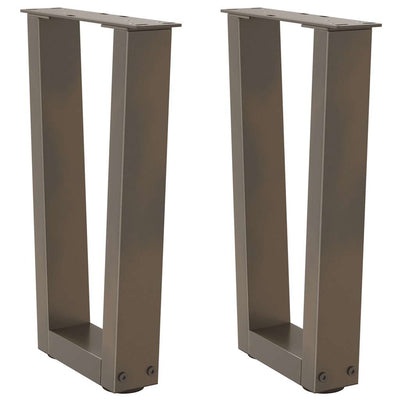 Luonnonteräs ruokapöydän jalat v-muotoinen Crusita (2 kpl)