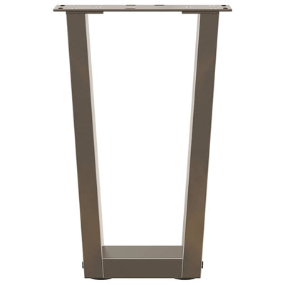 Luonnonteräs ruokapöydän jalat v-muotoinen Crusita (2 kpl)