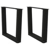 Musta ruokapöydän jalat v-muotoinen Crusita 60x(42-43,3)cm (2 kpl teräs)