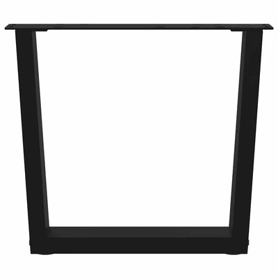 Musta ruokapöydän jalat v-muotoinen Crusita 60x(42-43,3)cm (2 kpl teräs)