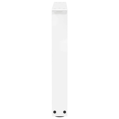 Ruokapöydän jalat V-muoto 2 kpl Valkoinen 60x(42-43,3) cm Teräs