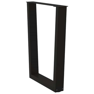 Musta ruokapöydän jalat v-muoto Crusita 60x(72-73,3)cm (2 kpl teräs)