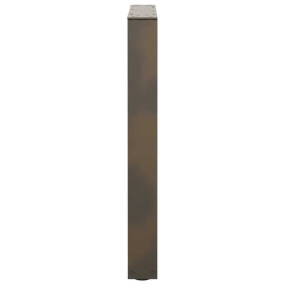 Ruokapöydän jalat V-muoto 2 kpl Luonnonteräs 60x(72-73,3) cm