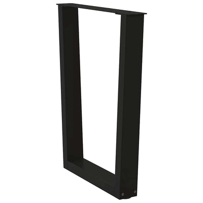Musta ruokapöydän jalat v-muoto Crusita 70x(72-73,3)cm (2 kpl teräs)