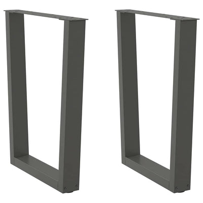 Antrasiitti ruokapöydän jalat v-muoto Crusita 70x(72-73,3)cm (2 kpl)