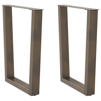 Luonnonteräs ruokapöydän jalat v-muotoinen Crusita (2 kpl)