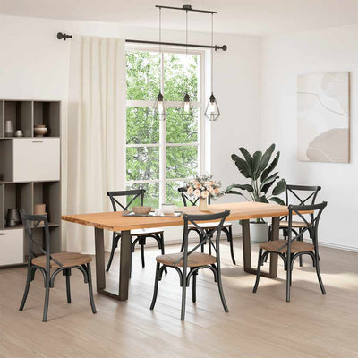 Luonnonteräs ruokapöydän jalat v-muotoinen Crusita (2 kpl)