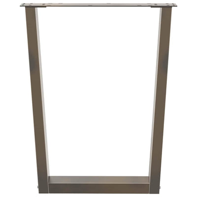 Luonnonteräs ruokapöydän jalat v-muotoinen Crusita (2 kpl)