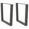 Ruokapöydän jalat V-muoto 2 kpl Antrasiitti 80x(72-73,3) cm