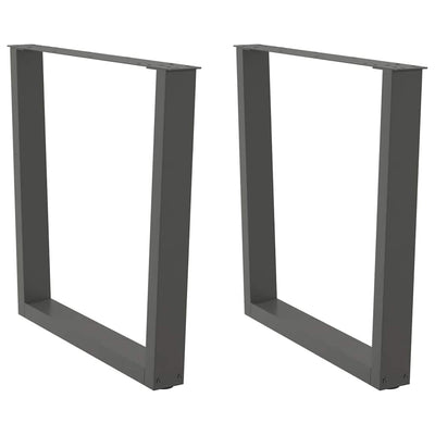 Ruokapöydän jalat V-muoto 2 kpl Antrasiitti 80x(72-73,3) cm