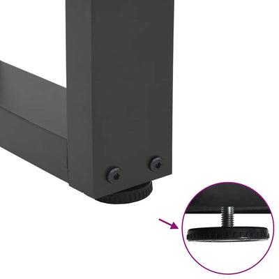Ruokapöydän jalat V-muoto 2 kpl Antrasiitti 80x(72-73,3) cm