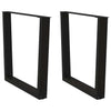 Ruokapöydän jalat V-muotoinen 2 kpl Musta 90x(72-73,3) cm Teräs