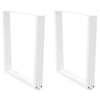 Valkoinen ruokapöydän jalat v-muotoinen Crusita 90x(72-73,3)cm (2 kpl)