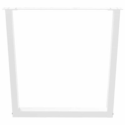 Valkoinen ruokapöydän jalat v-muotoinen Crusita 90x(72-73,3)cm (2 kpl)