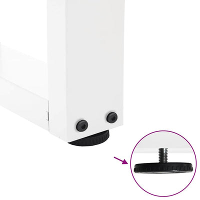 Valkoinen ruokapöydän jalat v-muotoinen Crusita 90x(72-73,3)cm (2 kpl)