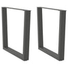 Ruokapöydän jalat V-muoto 2 kpl Antrasiitti 90x(72-73,3) cm