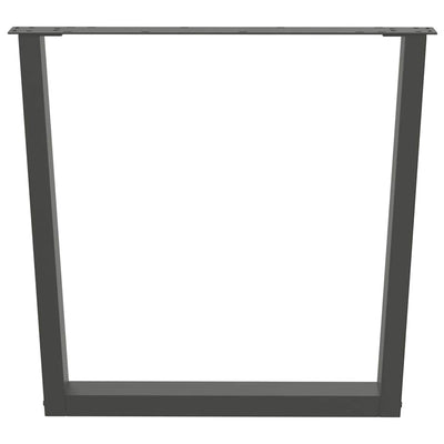 Antrasiitti ruokapöydän jalat v-muoto Crusita 90x(72-73,3)cm (2 kpl)