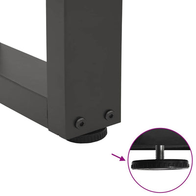 Ruokapöydän jalat V-muoto 2 kpl Antrasiitti 90x(72-73,3) cm