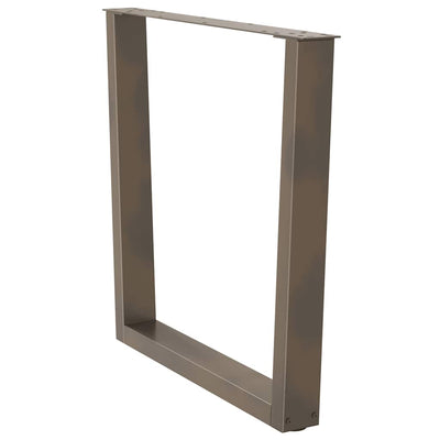 Ruokapöydän jalat V-muoto 2 kpl Luonnonteräs 90x(72-73,3) cm